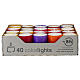 Tealight candles colored winter edition 40 pcs 38 mm s1