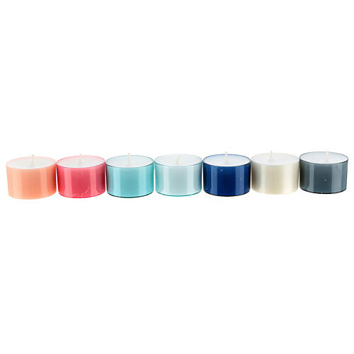 Bougies chauffe-plat couleurs pastel assorties 40 pcs 38 mm 2