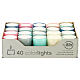 Bougies chauffe-plat couleurs pastel assorties 40 pcs 38 mm s1