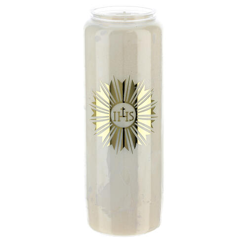 Sanctuary candle IHS white 9 days 1