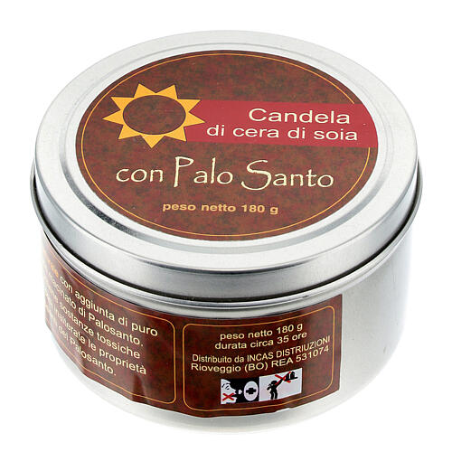 Soy wax candle with Palo Santo scent 9 cm 1