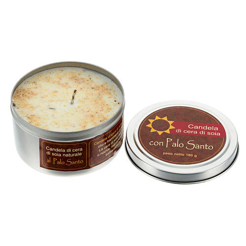 Soy wax candle with Palo Santo scent 9 cm 2