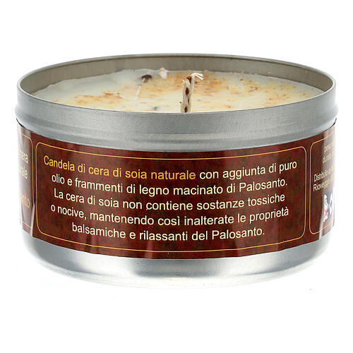 Soy wax candle with Palo Santo scent 9 cm 4