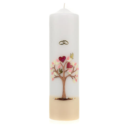 Wedding unity candle 8 cm diameter 1