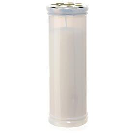 White votive candle, white wax, 6 cm of diameter