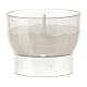 Votive candle in a clear cup, white wax, 5 cm of diameter s1