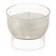 Votive candle in a clear cup, white wax, 5 cm of diameter s2