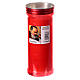 Red votive candle with white wax St Pio assorted images d. 8 cm s5