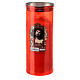 Red votive candle in white wax Jesus d. 8 cm s1