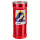 Red votive candle in white wax Virgin Mary d. 8 cm s1