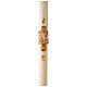 Ivory Paschal candle with embossed and colourful image of the Risen Jesus 120x8 cm s1