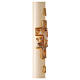 Ivory Paschal candle with embossed and colourful image of the Risen Jesus 120x8 cm s5