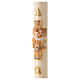 Ivory Paschal candle with embossed and colourful image of the Risen Jesus 120x8 cm s5