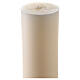 Ivory Paschal candle Risen Jesus in colored relief 120x8 cm s6