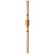 Paschal candle in ivory JHS on cross in relief 120x8 cm s2
