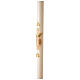 Paschal candle in ivory JHS on cross in relief 120x8 cm s4