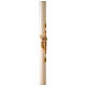 Paschal candle in ivory JHS on cross in relief 120x8 cm s6