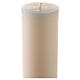 Ivory Paschal candle, stylised red cross with Lamb, Alpha and Omega, 120x8 cm s6