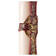 Paschal candle ivory red cross with lamb Alpha Omega cross 120x8 cm s3
