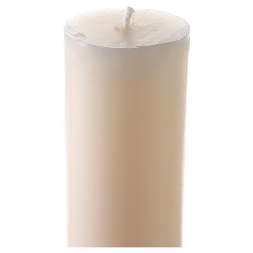 Ivory Paschal candle with Chi-Rho, Alpha and Omega 120x8 cm 6