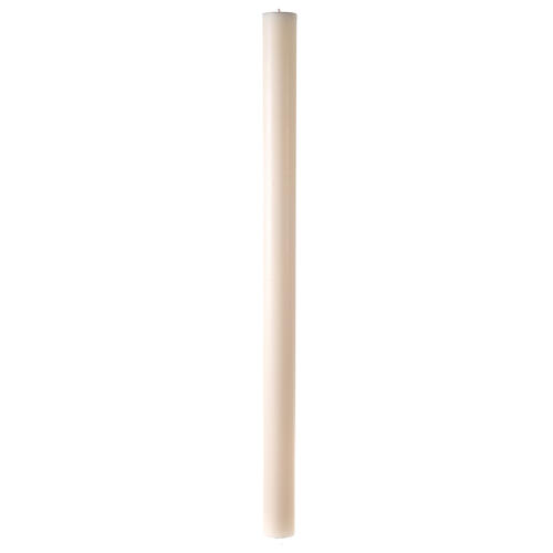 Ivory Paschal candle with Chi-Rho, Alpha and Omega 120x8 cm 8