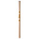 Ivory Paschal candle with Chi-Rho, Alpha and Omega 120x8 cm s2