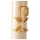 Ivory Paschal candle with Chi-Rho, Alpha and Omega 120x8 cm s3