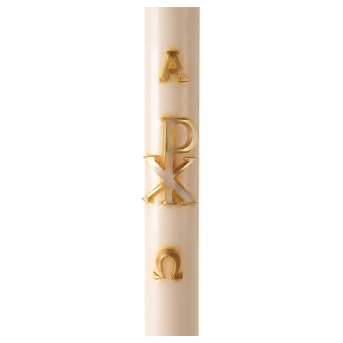 Paschal candle ivory XP Alpha and Omega 120x8 cm 1