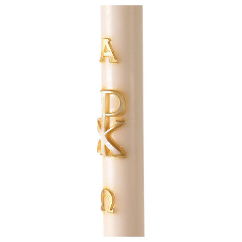Paschal candle ivory XP Alpha and Omega 120x8 cm 4
