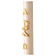 Paschal candle ivory XP Alpha and Omega 120x8 cm s5