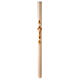 Ivory Paschal candle with Alpha, Omega and cross 120x8 cm s2