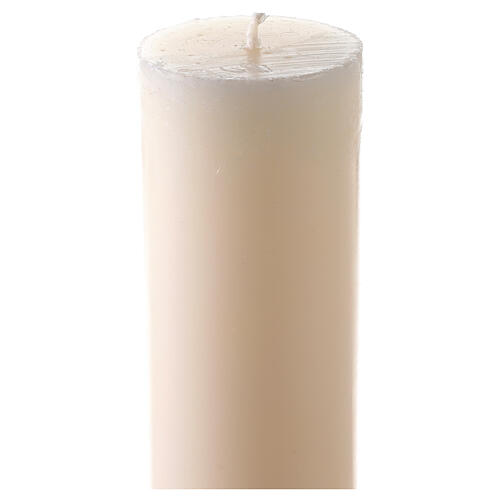 Paschal candle in ivory Alpha Omega cross 120x8 cm 6