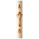 Paschal candle in ivory Alpha Omega cross 120x8 cm s1