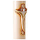 Paschal candle in ivory Alpha Omega cross 120x8 cm s3