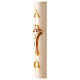 Paschal candle in ivory Alpha Omega cross 120x8 cm s4