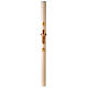 Ivory Paschal candle with lamb on the cross, Alpha and Omega, 120x8 cm s2