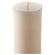 Ivory Paschal candle with lamb on the cross, Alpha and Omega, 120x8 cm s4