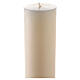 Ivory Easter candle with cross, Alpha and Omega 120x8 cm s6