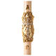 Paschal candle ivory Alpha Omega cross with golden mantle 120x8 cm s1