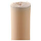 Paschal candle ivory Alpha Omega cross with golden mantle 120x8 cm s7