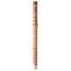 White Paschal candle with Alpha, Omega, cross and red drops 120x8 cm s7