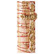 White Paschal candle with Alpha, Omega, cross with flowers and drops 120x8 cm s3