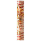 Paschal candle with Alpha, Omega, cross and red ears of wheat 120x8 cm s4