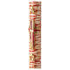 Paschal candle with stylised cross, Lamb, Alpha and Omega 120x8 cm s4