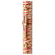 Paschal candle with stylised cross, Lamb, Alpha and Omega 120x8 cm s5