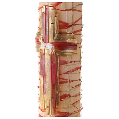 Cero Pasquale Alfa Omega Croce stilizzata agnello 120x8 cm 3