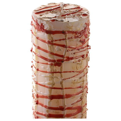 Paschal candle Alpha Omega Cross stylized lamb 120x8 cm 7