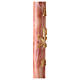 Osterkerze, XP, Alpha und Omega, rosa marmoriert, 120x8 cm s5