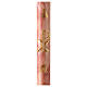 Paschal candle with Chi-Rho, Alpha and Omega, marble finish, 120x8 cm s1