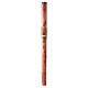 Paschal Candle cross Red wheat marbled 120x8 cm s4